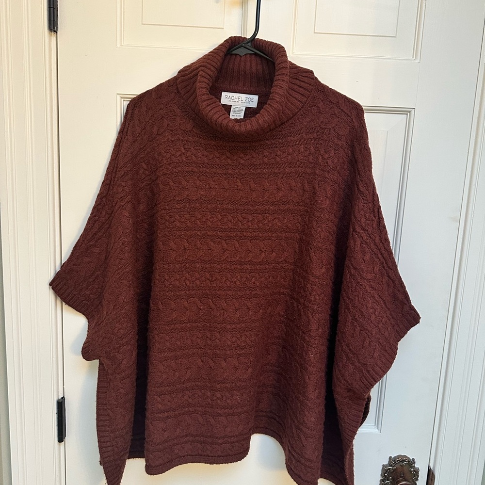 Rachel Zoe Women's Maroon Cowl Neck Sweater